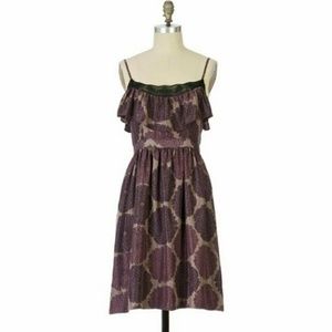 Anthro Lil Come What May Floral Silk Dress